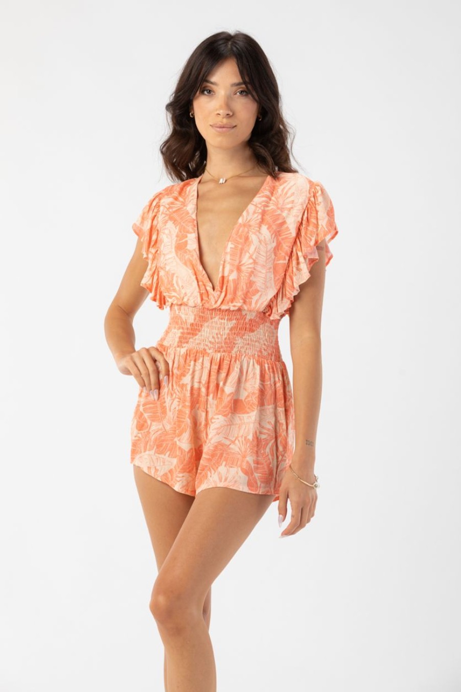 Women Tiare Hawaii Rompers | Dahlia Romper Naturals