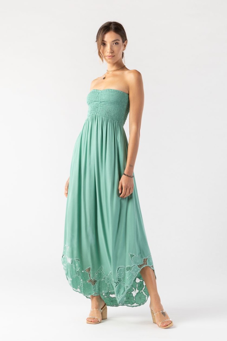 Women Tiare Hawaii Maxi Dresses | La Mer Maxi Dress Embroidered