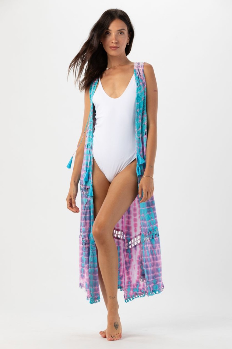 Women Tiare Hawaii Kimonos | Crochet Kimono