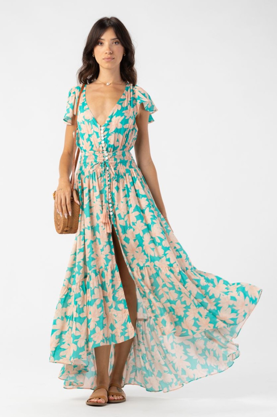 Women Tiare Hawaii Maxi Dresses | New Moon Maxi Dress Naturals