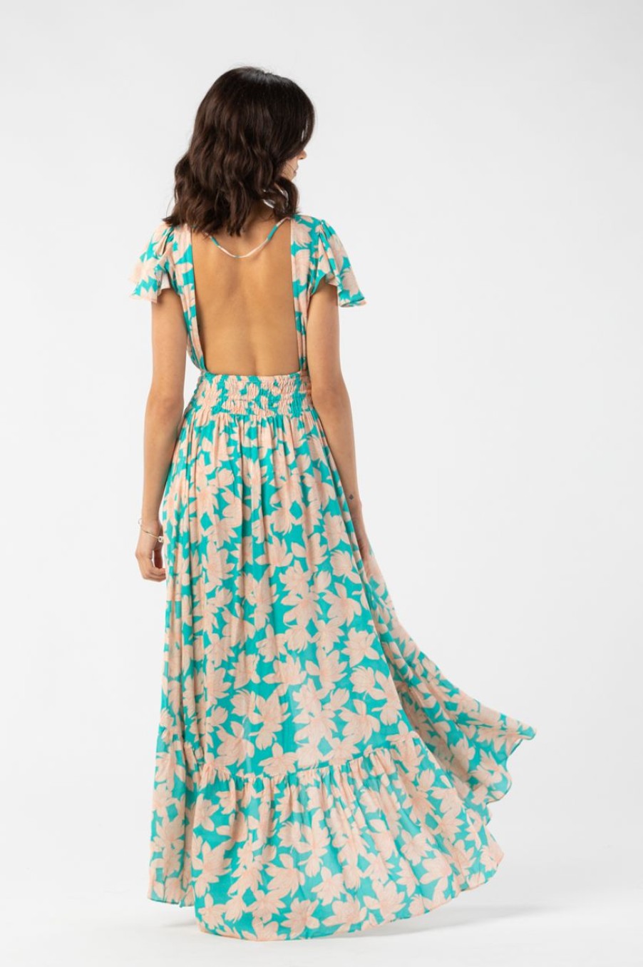 Women Tiare Hawaii Maxi Dresses | New Moon Maxi Dress Naturals