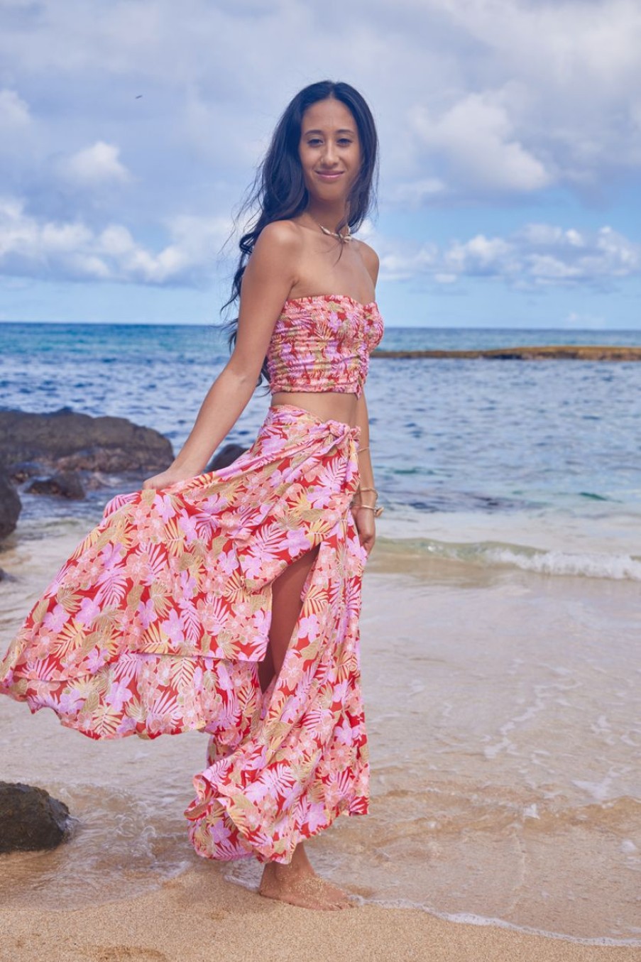 Women Tiare Hawaii | Azure Wrap Skirt