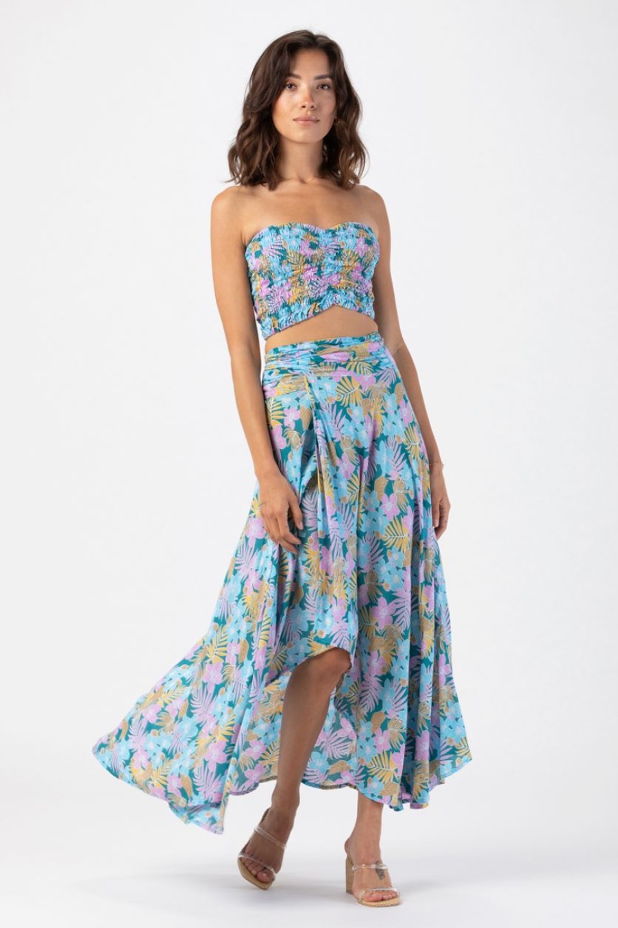 Women Tiare Hawaii | Azure Wrap Skirt